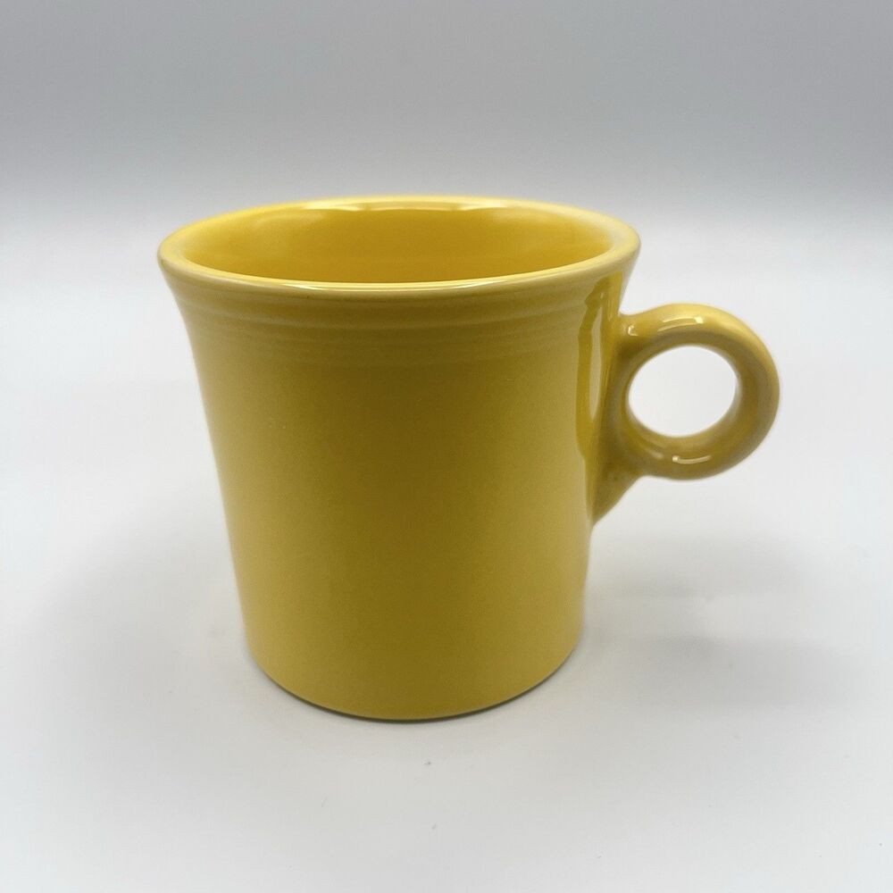 Fiestaware Fiesta Tom Jerry Yellow Coffee Mug Ring Circle Handle Homer Laughlin